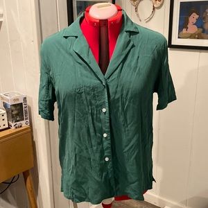 Green Crepe Blouse
